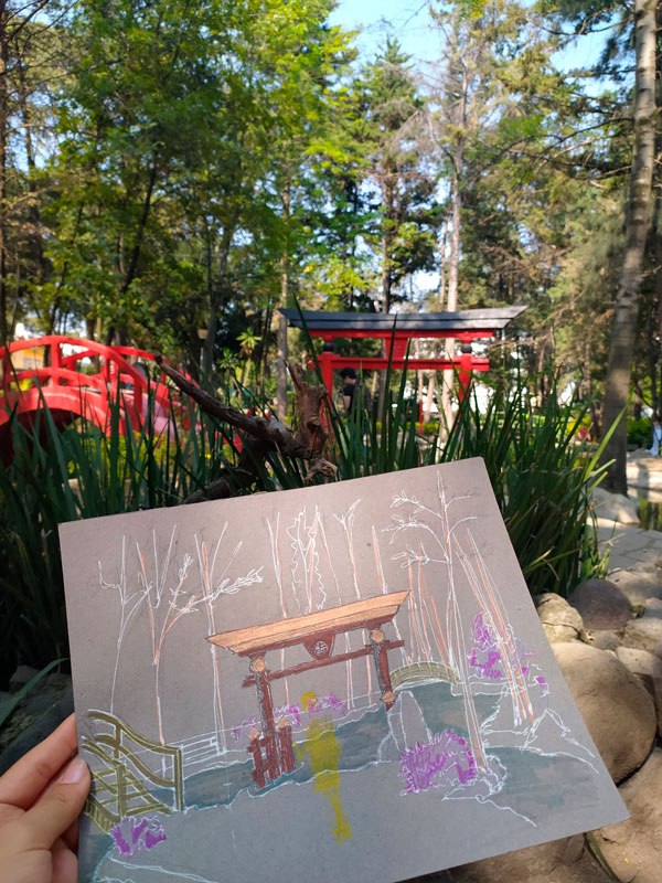 Dibujo de Jardin chino 